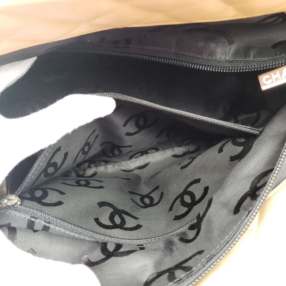 100% AUTHENTIC CHANEL CAMBON LINE LEATHER LARGE TOTE BAG - Picture 13 of 16